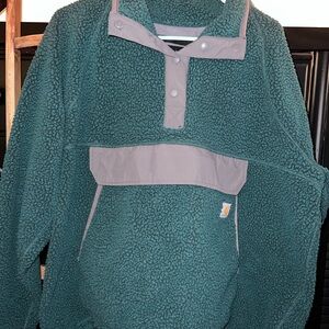 Carhartt Teal Fleece with Gray Trim